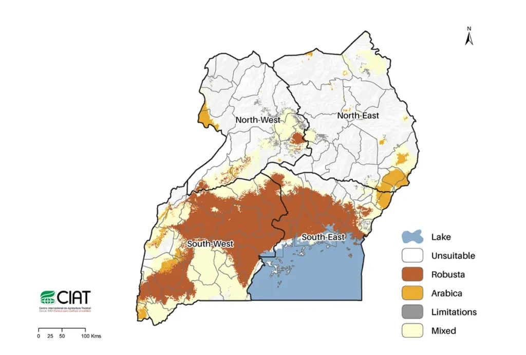Uganda-Coffee-Farming-Map