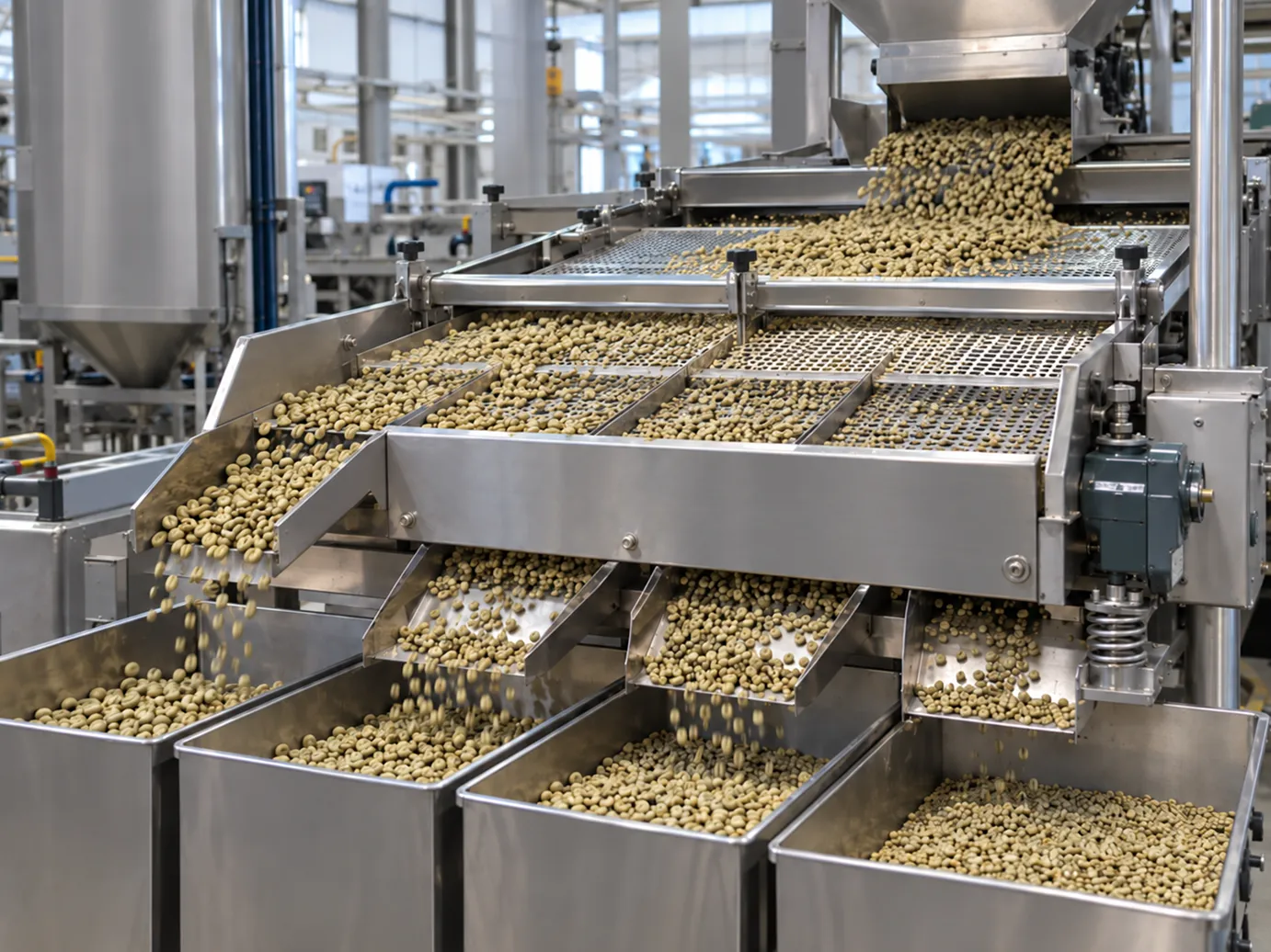 Industrial-green-coffee-grading