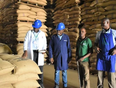 a Coffee warehouse in Uganda